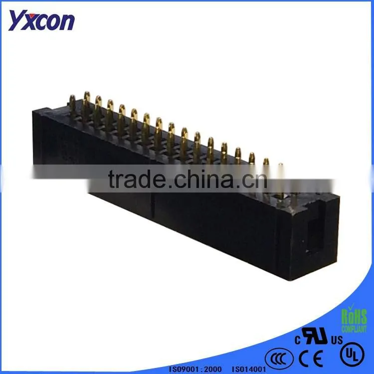 Dongguan supplier 2.54mm pitch UL certificate straight dual row box header connector