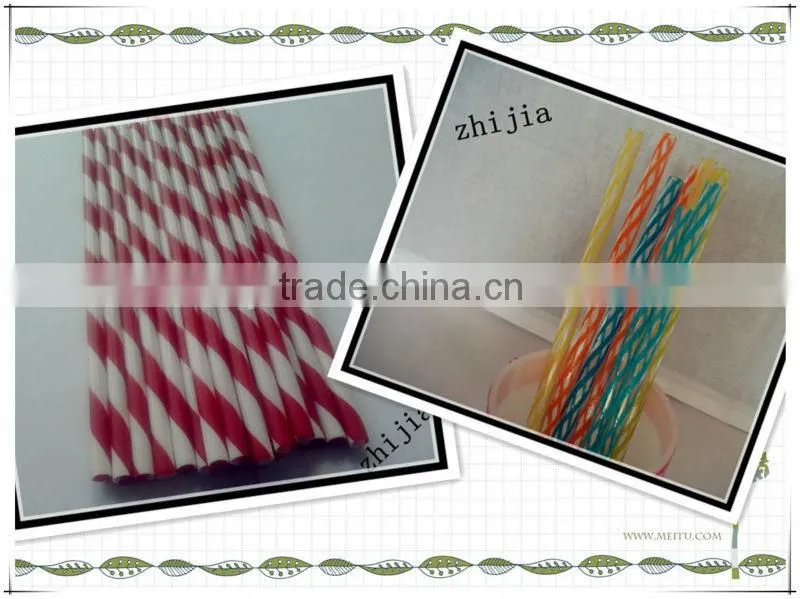 230mm length striped drinking straw for party