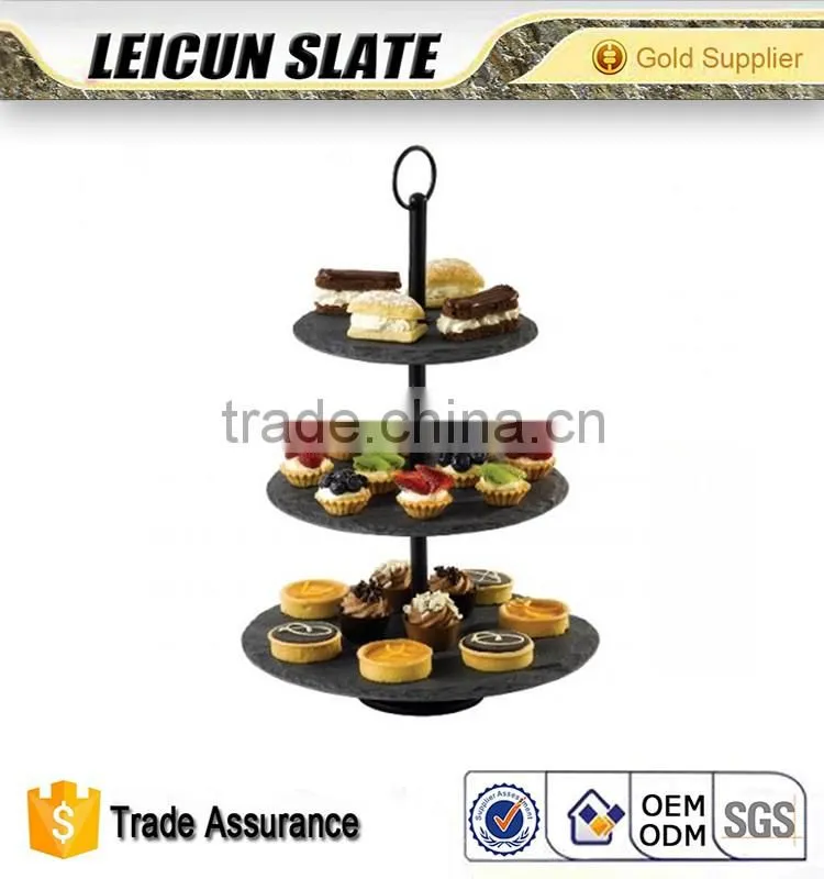 Eco-Friendly Feature Cake Stand Slate Plate