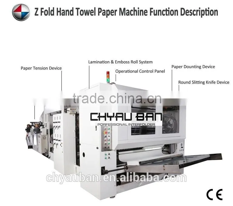 Lamination Embossing Z Fold Hand Towel Paper Making Machine