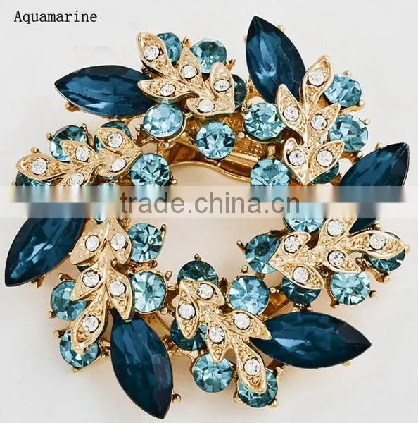 2015 fashion high quanlity crystal chinese redbud flower for elegant lady brooch