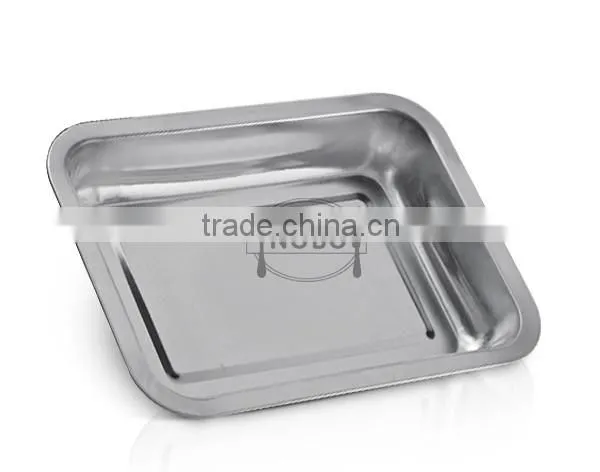 Nobo 4.8cm High Rectangle Stainless Steel Cheap Bluk Dinner Plates