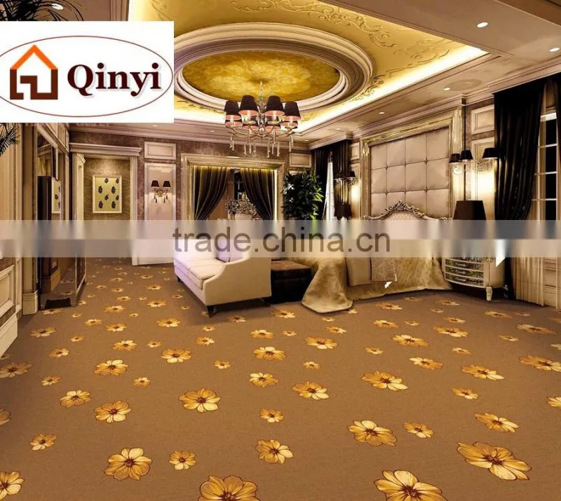 High Quality Luxury Warmth Polyester Yarn Printing Hotel Hall Corridor Carpet Customize Pattern Star Carpet