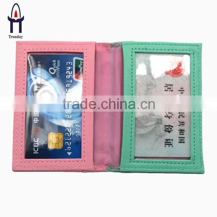 PU leather protecting ID card case credit card pouch bank card holder