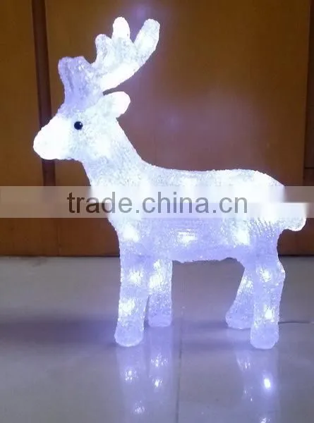 hot sales of outdoor christmas decoration /3D LED christmas acrylic deer motif light