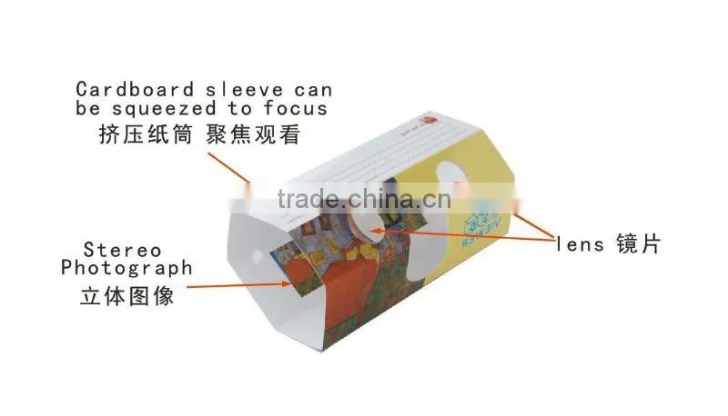 foldable paper 3d stereoviewer for sales promotion