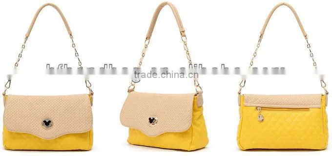 New attractive ladies pu bags with metal parts, nice and fashion pu bags for lady