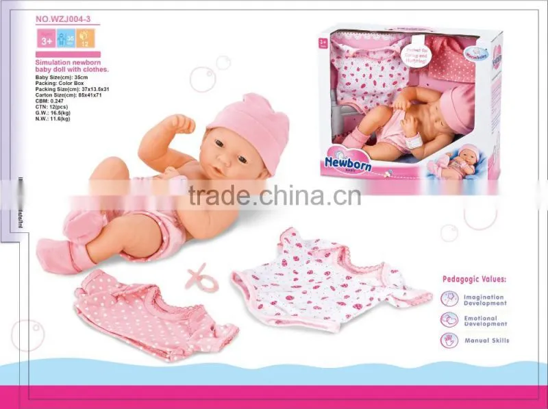 Newborn baby doll with clothes 14 inch
