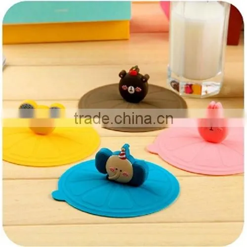 China new arrival creative durable 100% food grade silicone cup lid