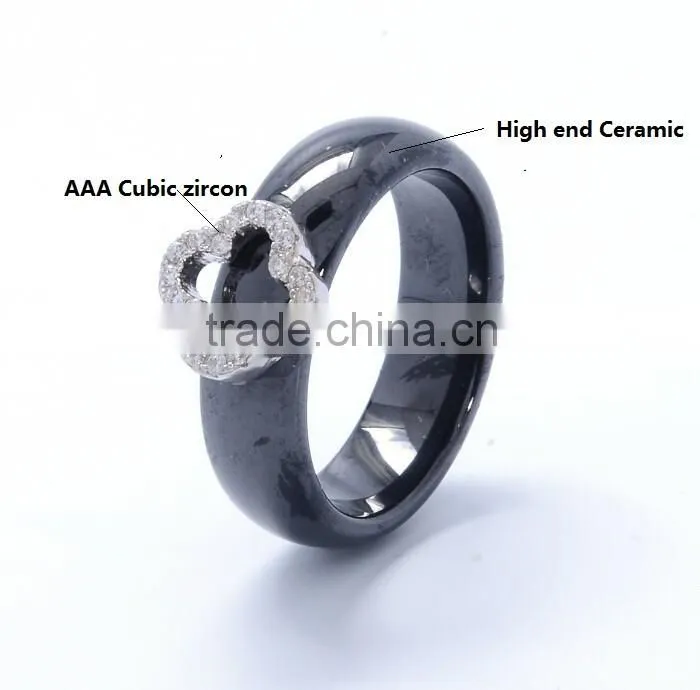 best products for import new hot design ceramic zircon ring black ring