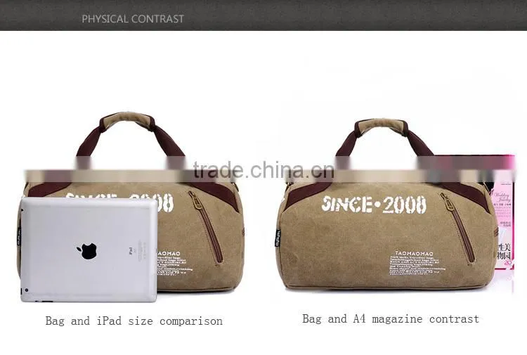 Fashion Men Canvas Shoulder Bag Tote Handbag Bag