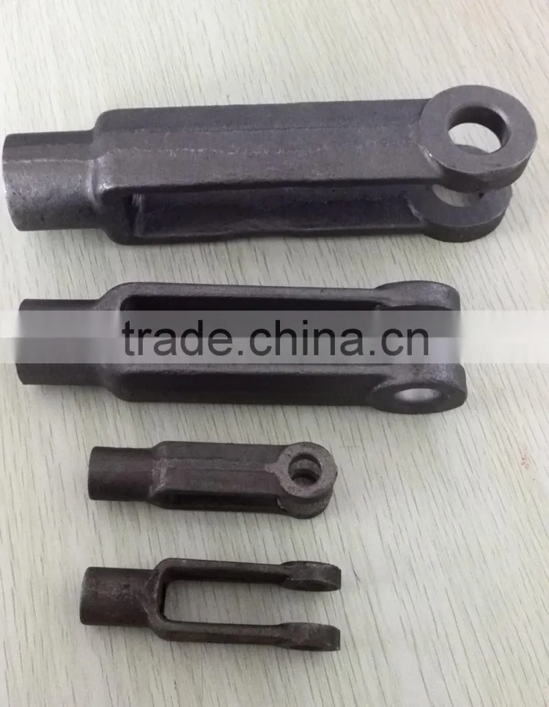 Drop forged adjustable fork type clevis