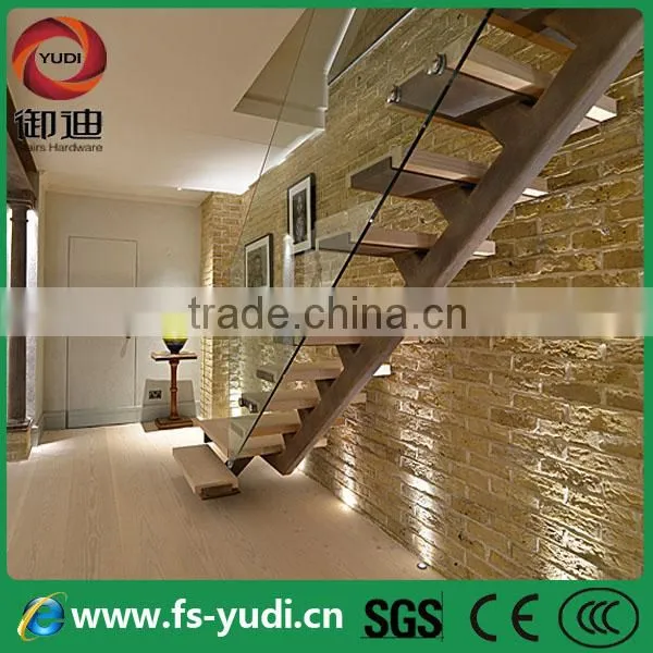modern straight glass interior metal staircases factory