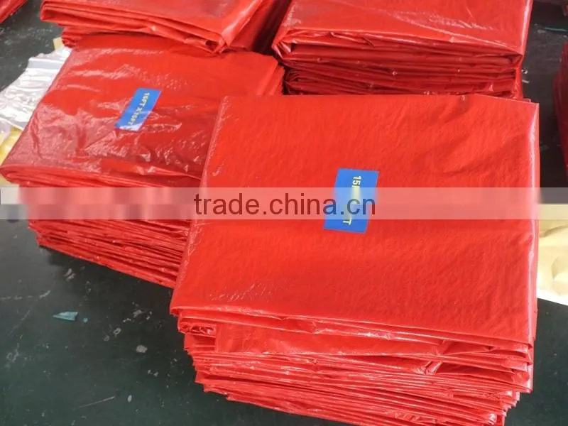 pe tarpaulin roll high density polyethylene leno woven fabric high tensible strong two side lamination striped hem pp rope china