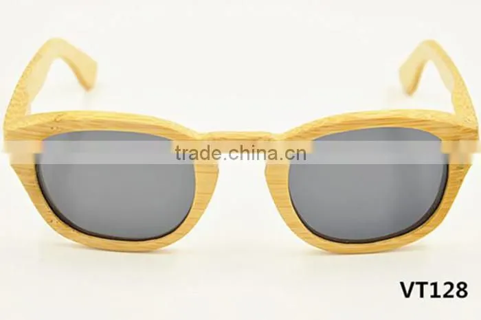2016 square round classic UV400 color mirror lens design bamboo wooden polarized sunglasses sun glasses
