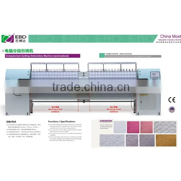 Computerized Quilting Embroidery Machine (Sectionalized)