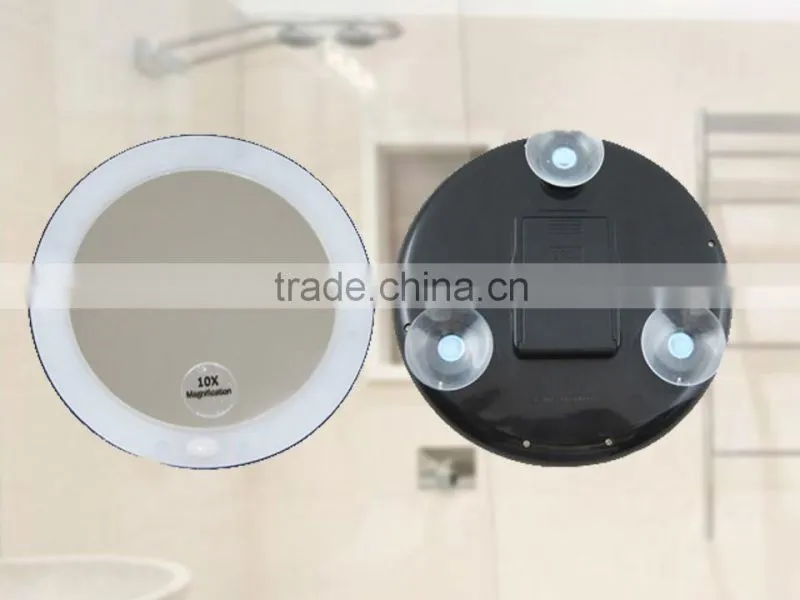 make up mirror with suction cups 10x cosmetic led mirror