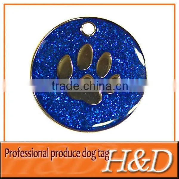 round glitter paw metalli kaulapantaa for advertising