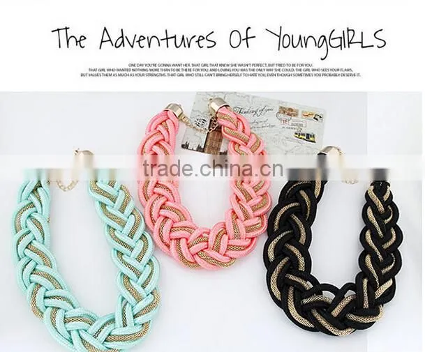 Jewelry Alibaba China Top Sale Latest Korean Fashion All-match Exquisite Alloy Fluorescence Rope Chain Necklace in Stock