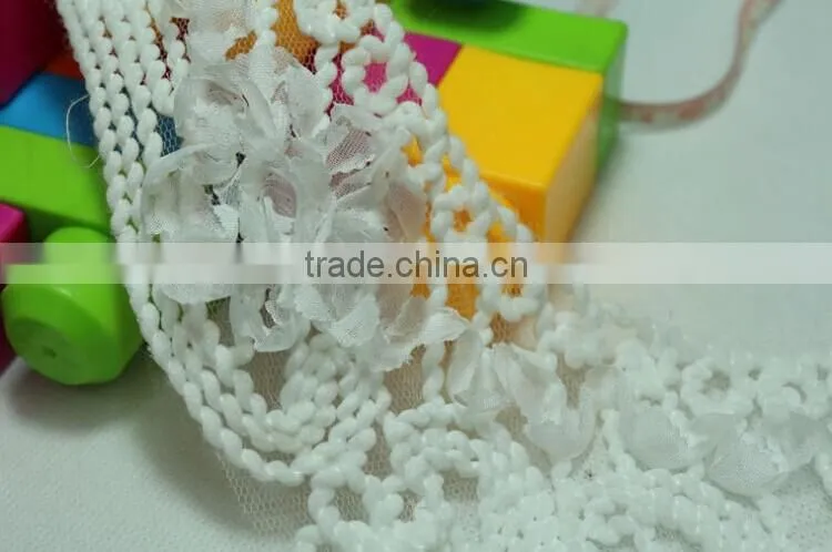 Chiffon Lace Accessory Bead Necklace Chiffon Cord Embroidery Lace Collar