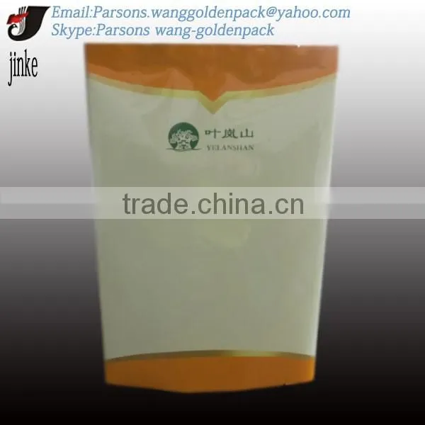 High Quality!Fin seal for packing traditional Chinese Green Tea pouch/Back-seal plastic tea package