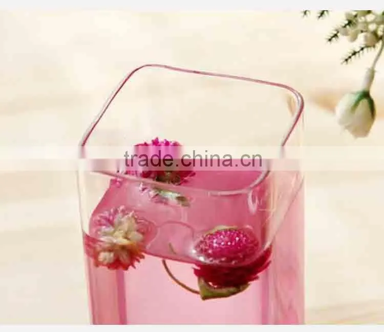personalized square drinking water glass
