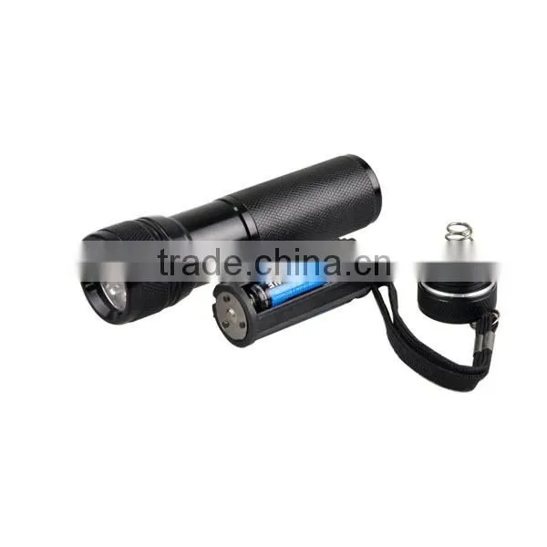 High Brightness MINI UV Flashlight Aluminum Alloy Fluorescence Detection 365NM. 395NM
