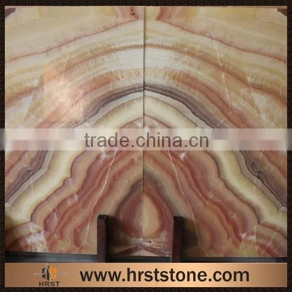 Bookmatch translucent background yellow onyx