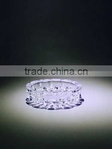 Antique shining round engraved glass ashtrays for wolesale