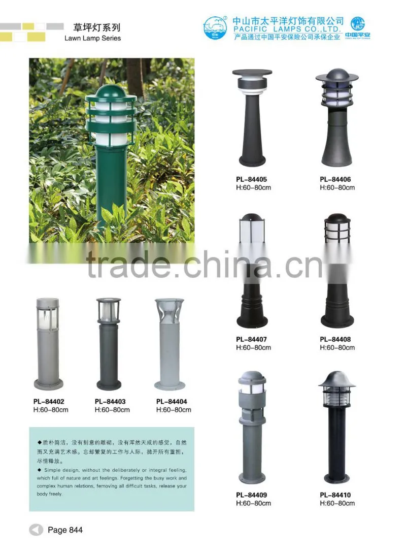 High brightness E27/matel halide/sodium Aluminium led bollard light on sale