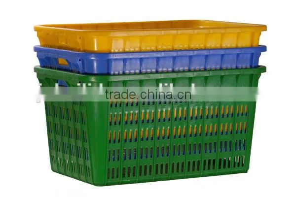 2016 hot sale plastic vegetable crate with handle
