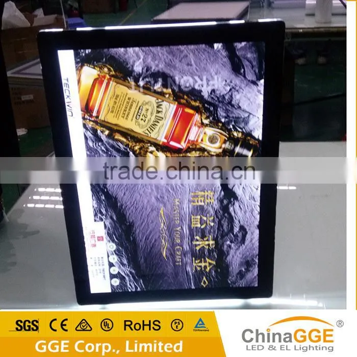 A3 LED Poster Ligth Box Frameless LED Illuminated Advertising Board Real Estate Agents Window Display Indoor Signboard