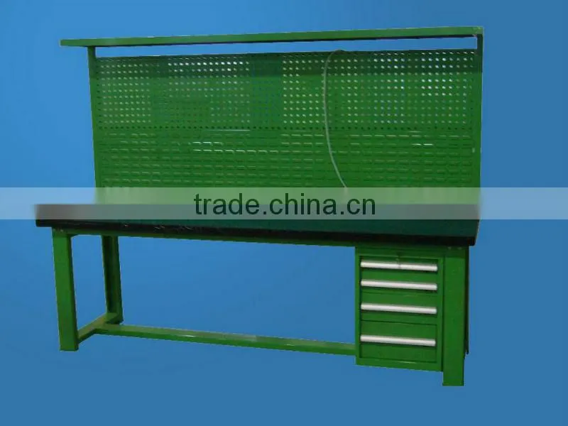 metal multi-function workbench with pegboard with light with drawer