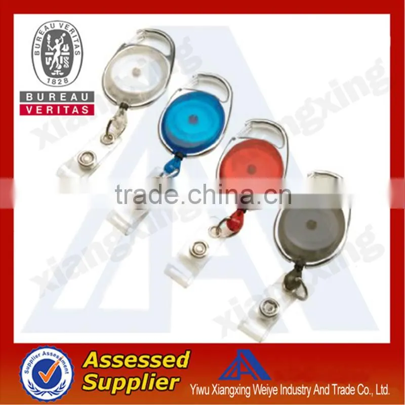 ABS material promotional gifts custom new badge reel pull reel