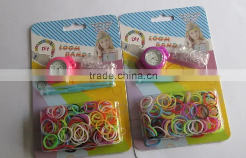 Cheapest manufacturing silicone bracelets rainbow loom watches 2014