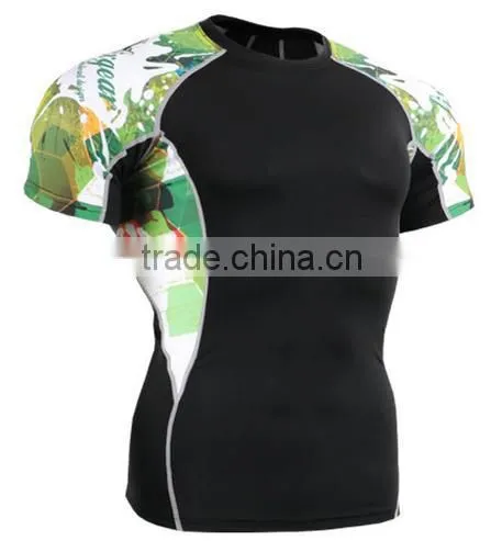 bodybuilding compression shirt, men's dri fit compression wear