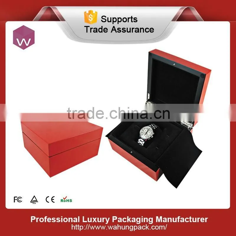 Real Leather Black Color Watch Box For Man With Custom Logo