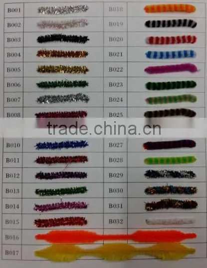 wholesale colourful folding chenille stems for diy, curly chenille stem