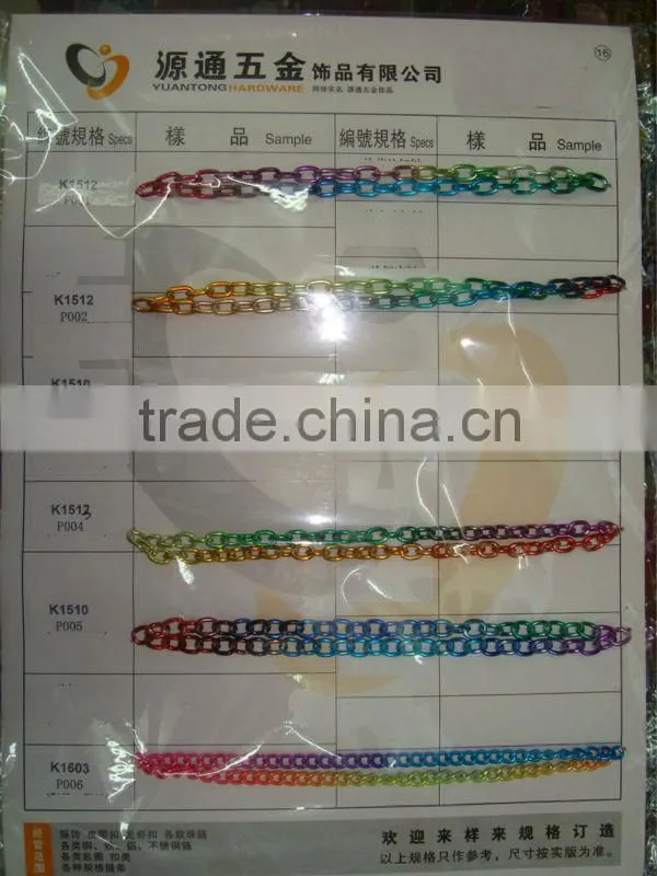 colored small chain for jewelry