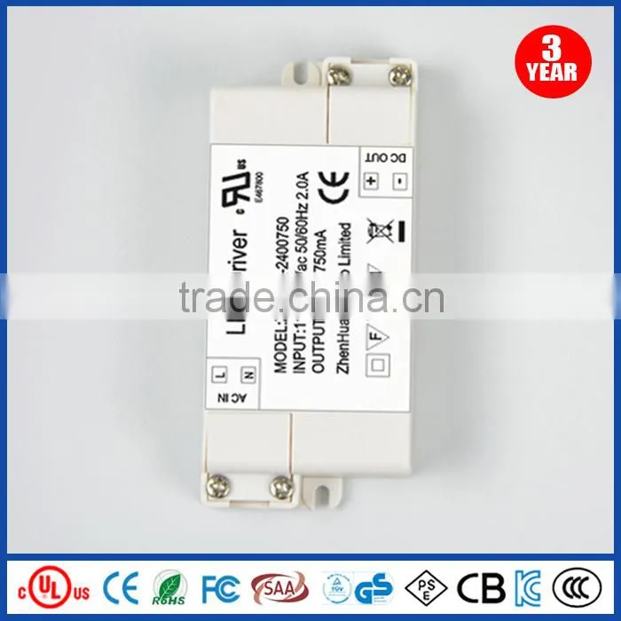 DC 24V/AC 110-240V constant current led driver 24V 0.75A for led lighting