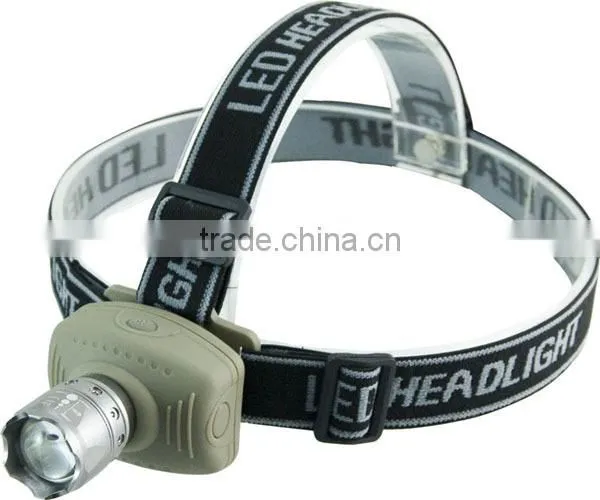 T27 AAA Plastic Camping Outdoor 3 Watt LED cheap headlamps