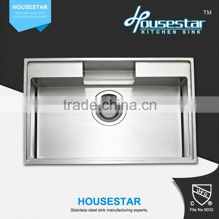 Kitchen equipment Stainless steel undermount single handmade kitchen sink