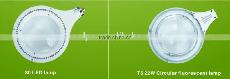 7 inch table desktop led inspection lamp magnifier for lab