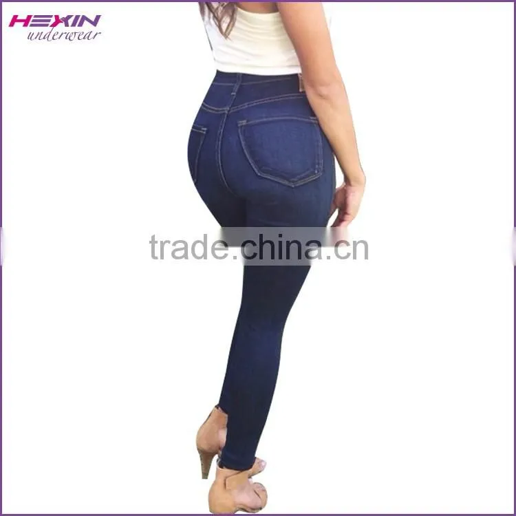 High Quality Factory Price Black Ripped Cheap Woman Fashion Jeans Factory
