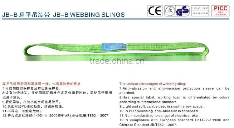100% polyester lifting round sling