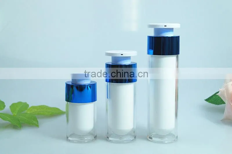 Cap lock round plastic airless bottles