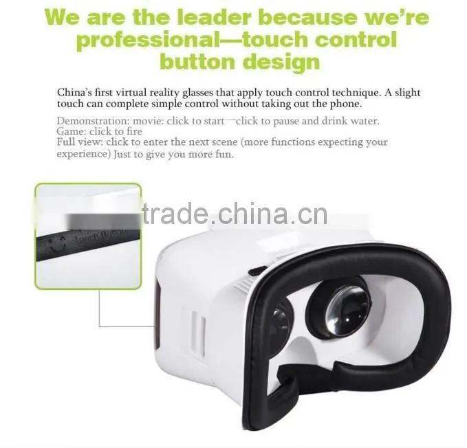 Free sample!2015 Hot Selling Plastic VR Headset Good Price 3d virtual reality headset plastic 3d glasses vr