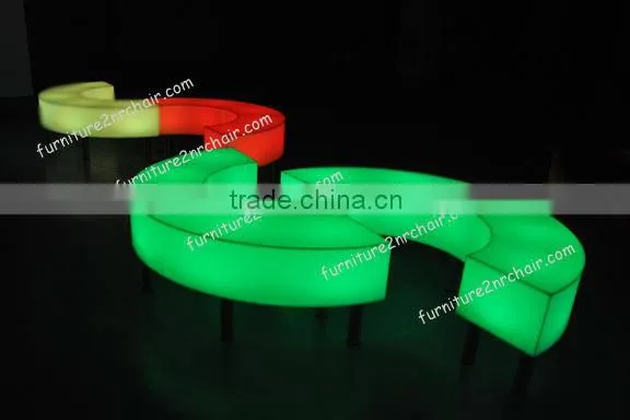 shanghai wholesale nightclub event rental outdoor acrylic led illuminated bench