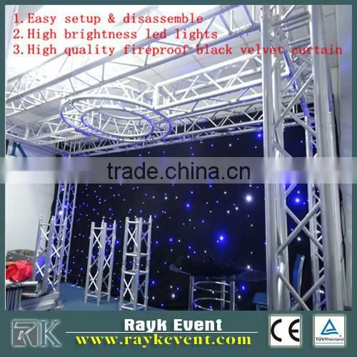 RK 3m*6m green red blue led star curtain led curtain price