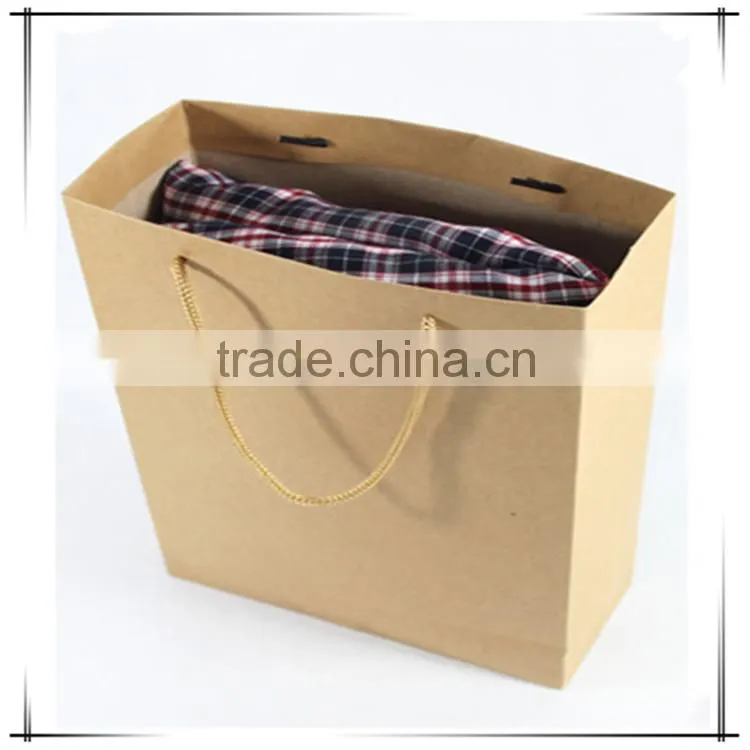 Brown Paper Bag Luxury Shopping Paper Bag For Cloth Foldable Packaging Box